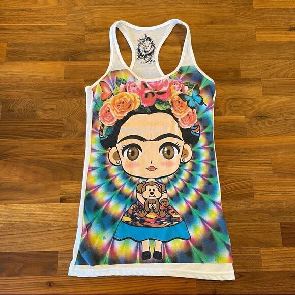 🍋 Leo • Chibi Frida Kahlo Tank Top - Picture 1 of 4